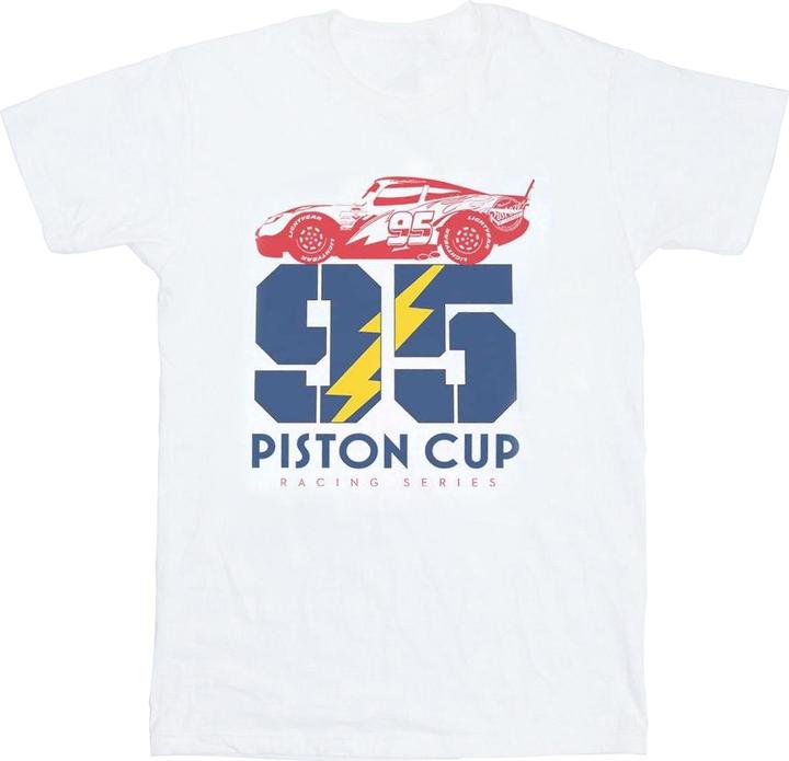 Actual product image Disney Womens/Ladies Cars Piston Cup 95 Cotton Boyfriend T-Shirt (3XL)
