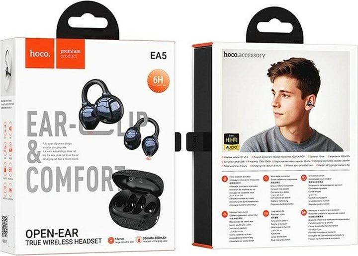 Actual product image Hoco EA5 DUKE III Kabelloses Headset mit offenem Ohr Konnektivität/Musik Bluetooth Schwarz (6 h, Wireless)