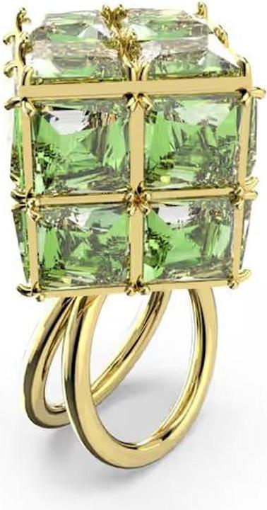Image du produit Swarovski Curiosa Bague Cocktail Taille coussin Vert Or (60)