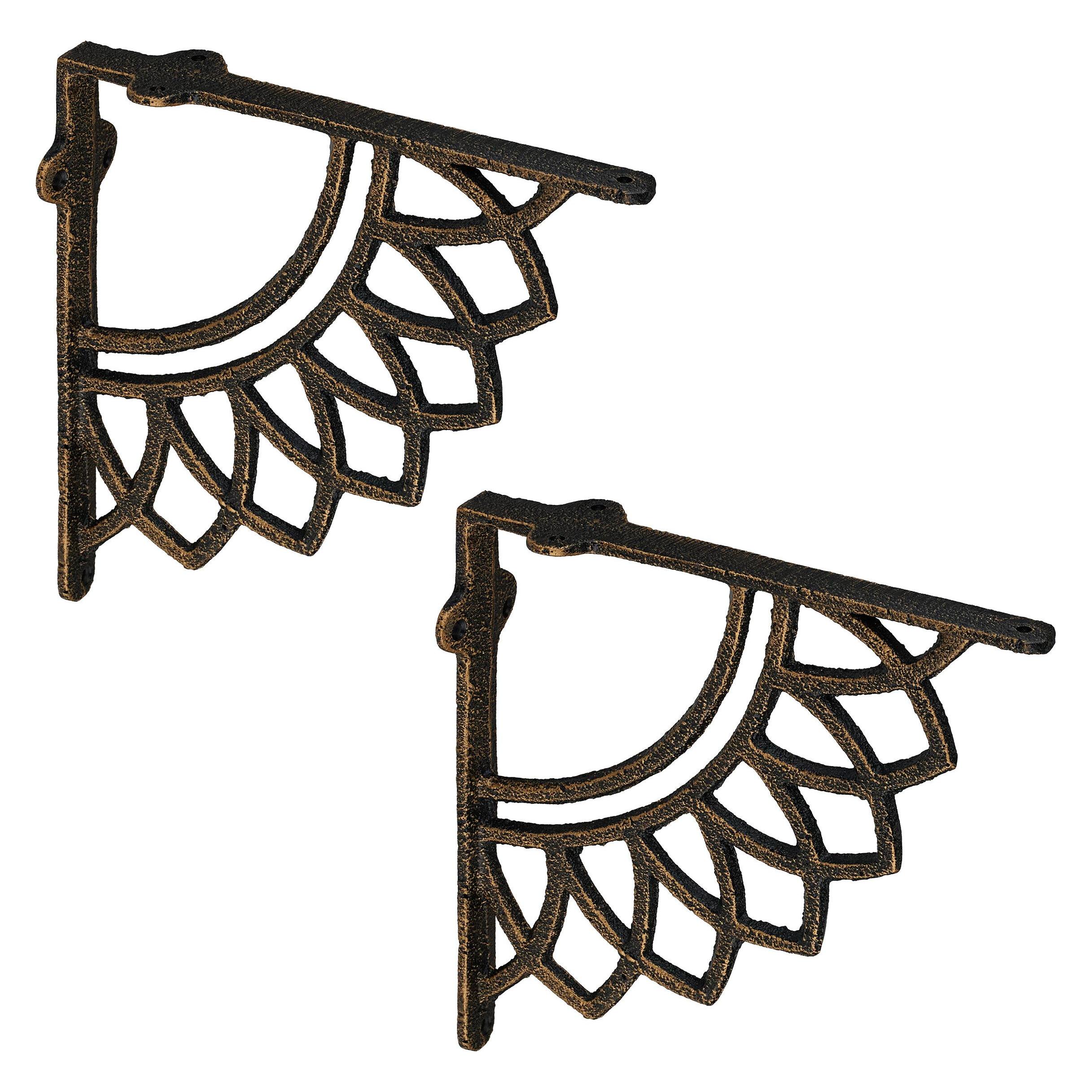 Relaxdays, Plank Accessoires, 2x Regalträger