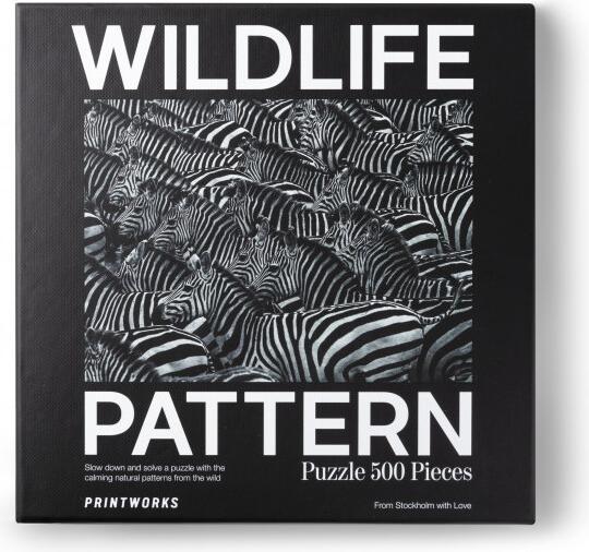 Helvetiq Puzzle Zebra, Wildlife Pattern (500 pieces)