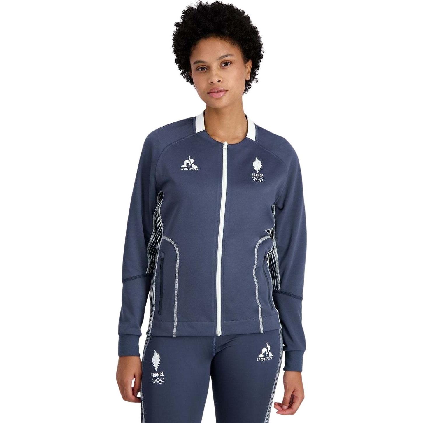 Le Coq Sportif, Damen, Jacke, trainingsjacke mit reissverschuss damen e coq sportif n° 2 (L), Blau, L