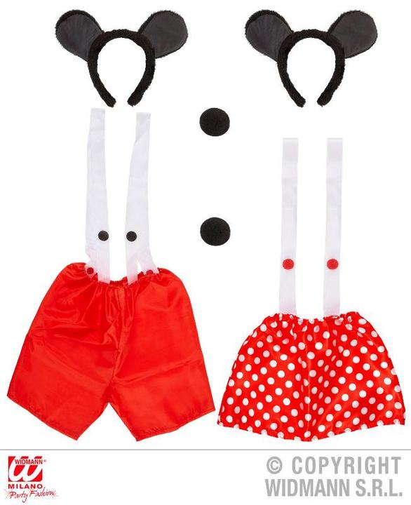 Produktbild Widmann MÄUSCHEN Dress- Up- Set (Ohren, Nase, Rock oder kurze Hose), sort.