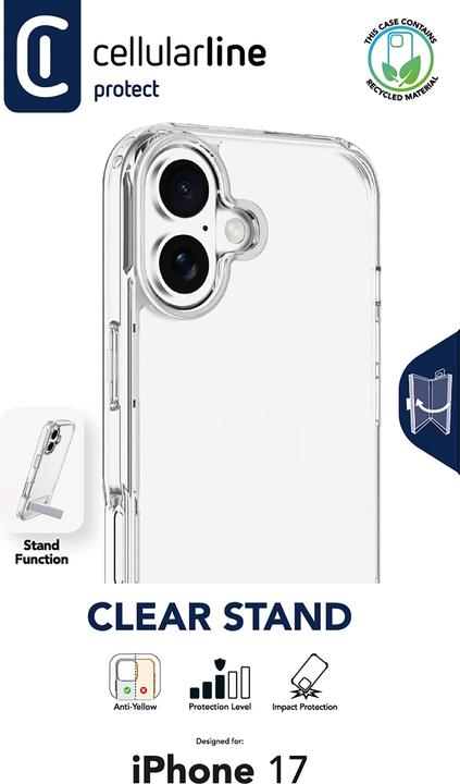 Image du produit Cellularline Clear Stand Case (Apple iPhone 17)