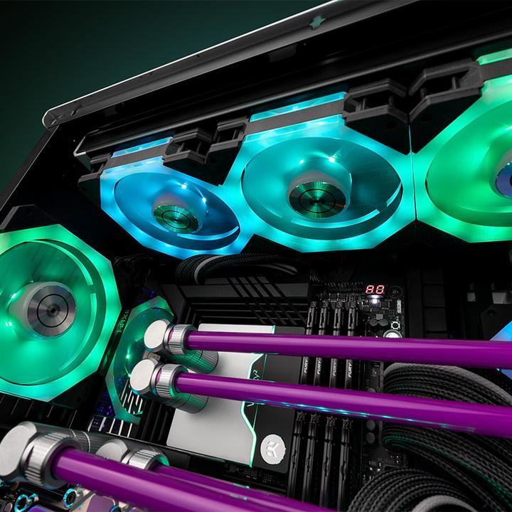 Actual product image EKWB EK-Quantum Impulse 120 D-RGB PWM fan - 120mm, black (120 mm, 1x)