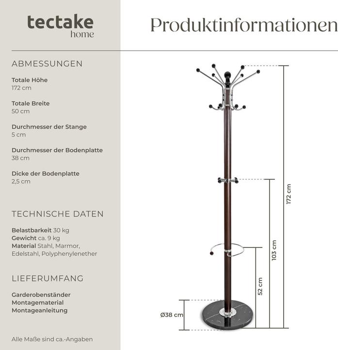 Image du produit tectake Porte manteau