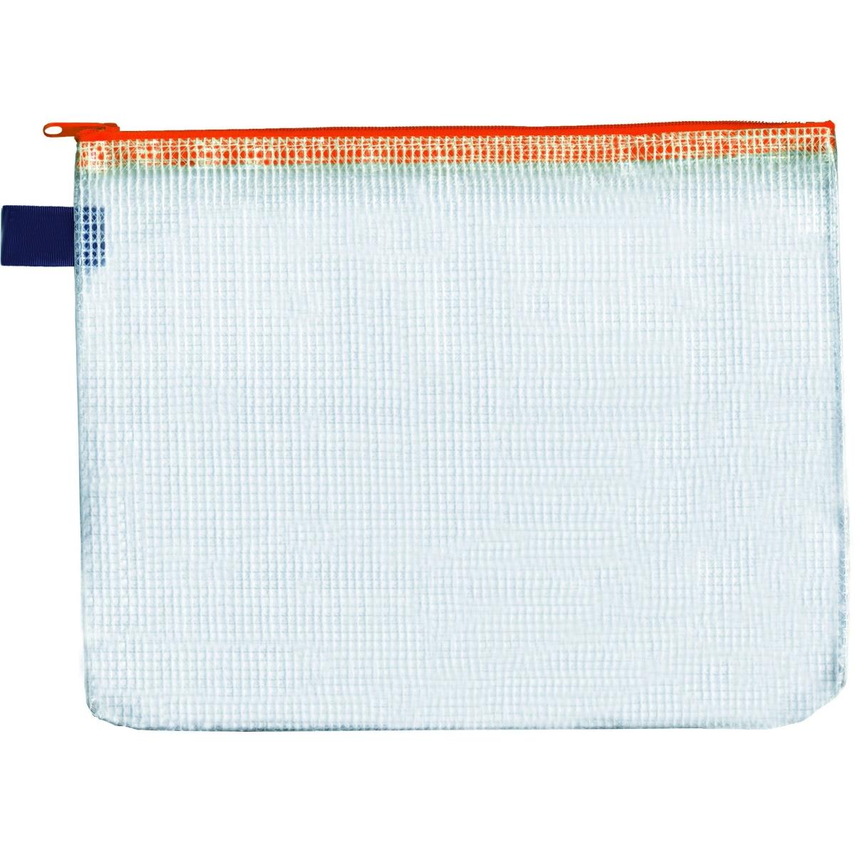 Foldersys, Mappe, Reissverschlussbeutel A6 transparent/orange 0,15 mm (A6, 1 x)