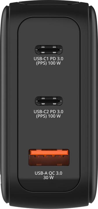 Produktbild Verbatim Mini GaN Charger 3 Port 100W w Display (EU/UK/US) (100 W, 3 Ports)