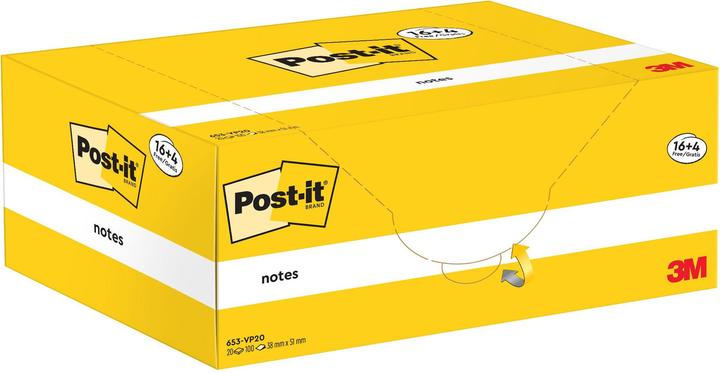 Actual product image Post-it 653-Vp20 (38 x 51 mm)