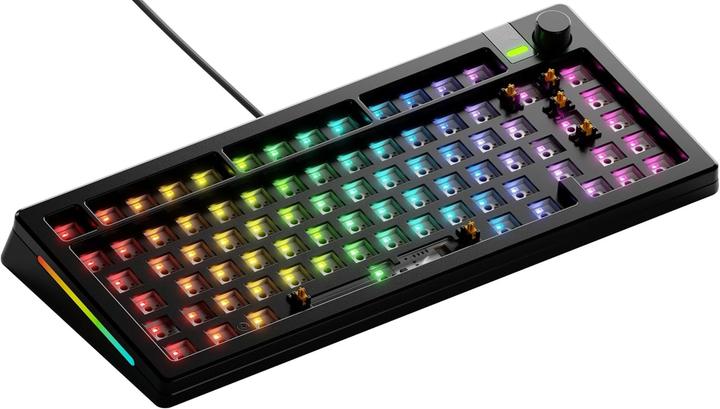 Actual product image Glorious GMMK 3 Pro 75 % custom gaming keyboard - barebone, ISO layout, black (Barebone, Cable)