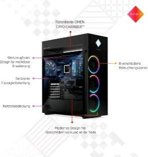 Actual product image HP Omen 45L GT22-1205ng (2000 GB, 32 GB, AMD Ryzen 7 7800X3D, GeForce RTX 4070)