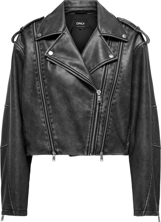Only Bandkragen Ärmelbündchen mit Reissverschluss Bikerjacke Bikerjacke (XL)