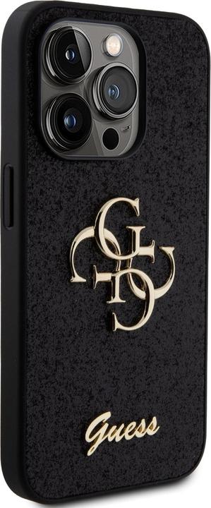 Productafbeelding Guess GUHCP15LHG4SGK iPhone 15 Pro 6.1" czarny/zwart hardcase Glitter Script Big 4G (Apple iPhone 15 Pro)
