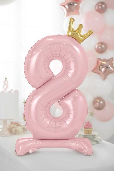 Produktbild Partydeco Ballon Zahl 4 auf fuss - Rosa (1 x)