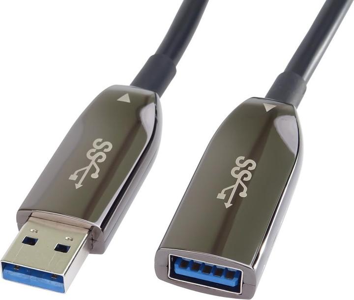 Produktbild PremiumCord USB 3.0 prodlužovací optický AOC kabel A/Male - A/Female 10m (10 m, USB 3.2 Gen 1)