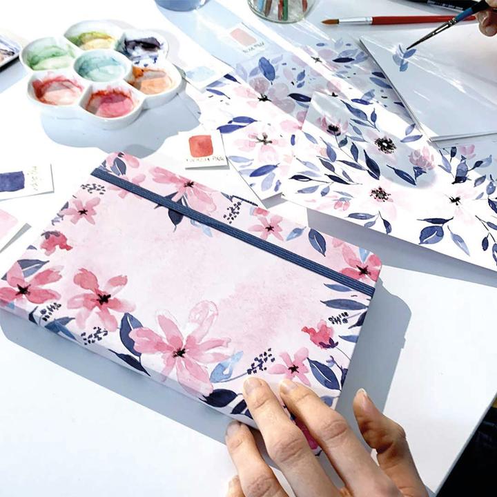 Actual product image Jolie Notebook Loose Florals (A5, Lined, Hardcover)