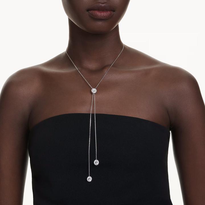 Immagine prodotto Swarovski Una Angelic Y Halskette Rundschliff Weiss Rhodiniert (Metallo Swarovski, 42 - 49 cm)