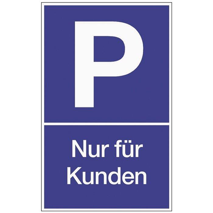 Thumbnail - HP Autozubehör, Informationsschild, Parkplatzbeschilderung Parken für Kunden L250xB400 mm Kunststoff blau/weiss