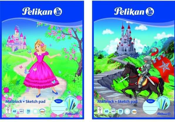 Pelikan Bloc à colorier C5 assorti (A5, Blanc)