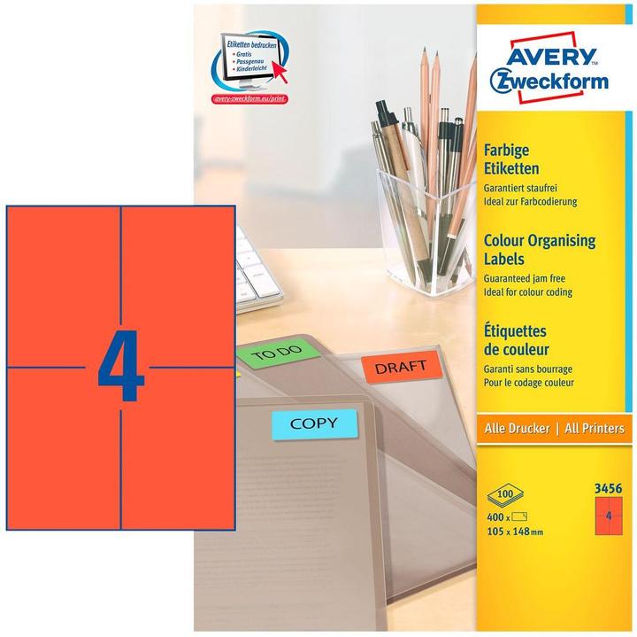 Actual product image Avery Organisational labels