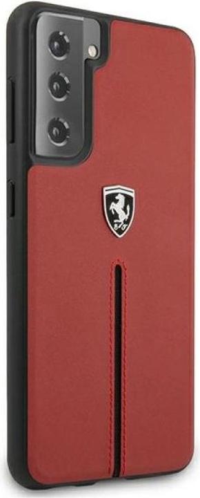 Image du produit Ferrari FEOSIHCS21MRE S21+ G996 czerwony/red hardcase Off Track Leather Nylon Stripe (Samsung Galaxy S21+)