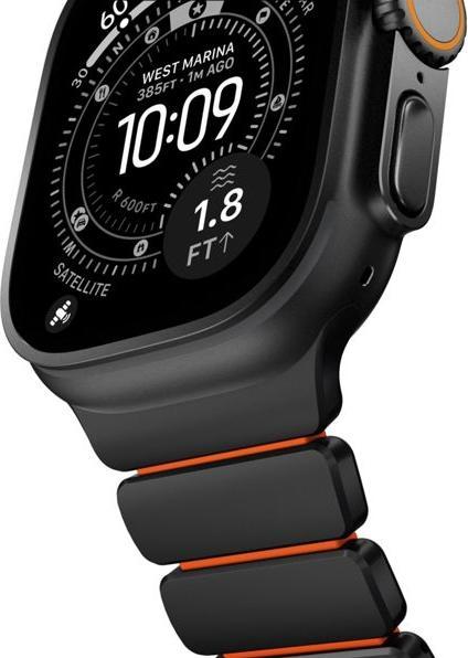 Actual product image Nomad Spartan Band Black Titanium Ultra Orange 49mm (FKM, Titanium, Titanium)