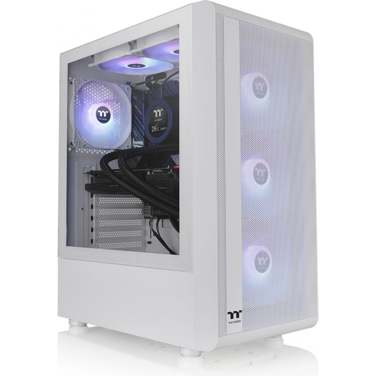 Thermaltake S200 TG (ATX, mATX, Mini-ITX), PC Gehäuse, Weiss