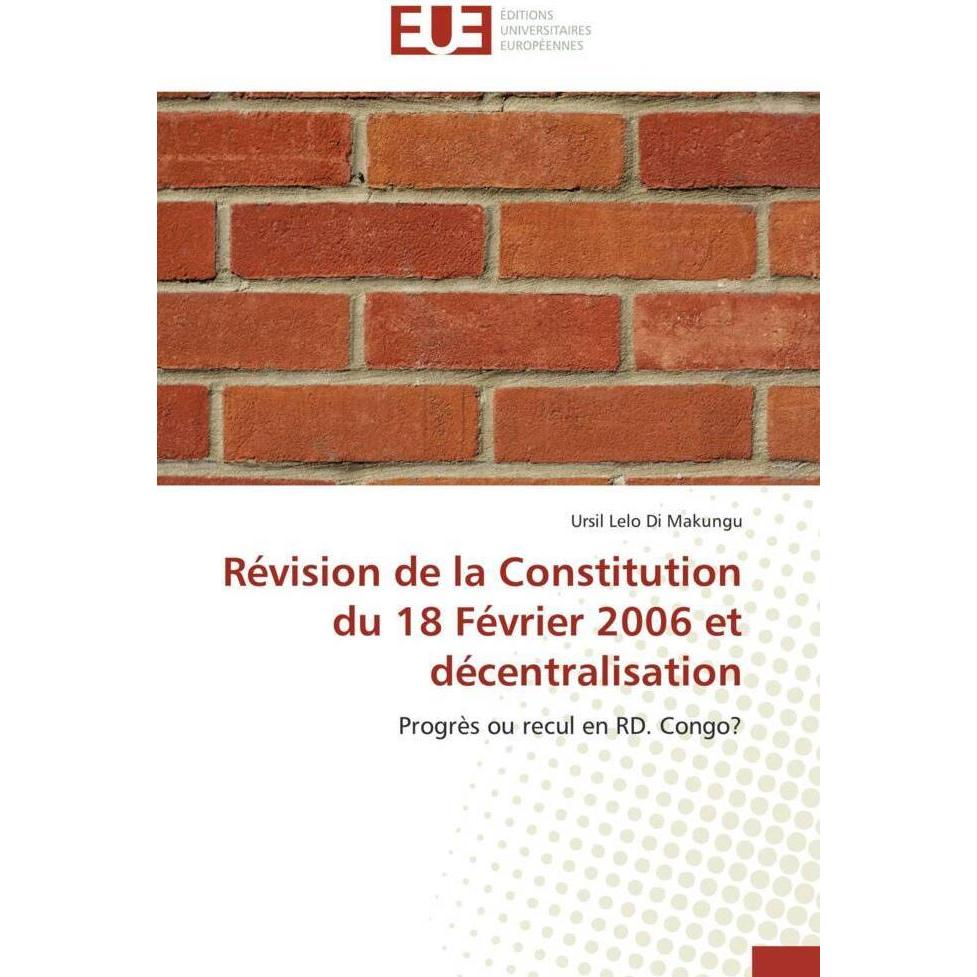 Révision de la Constitution du 18 Février 2006 et décentralisation, Ratgeber
