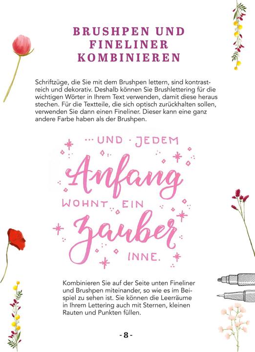 Produktbild Topp Design Paper A6 Sag's mit Blumen. Mit Handlettering-Grundkurs