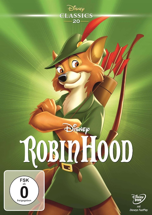 Disney Interactive Studios Robin Hood (DVD, 1973, Tedesco)