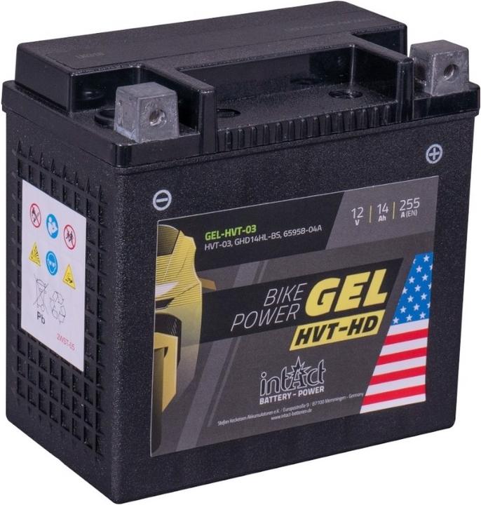 Actual product image Intact GEL-HVT-03 Bike Power Gel HVT-HD 14Ah Motorcycle Battery YTX14L-BS (12 V, 14 Ah, 255 A)