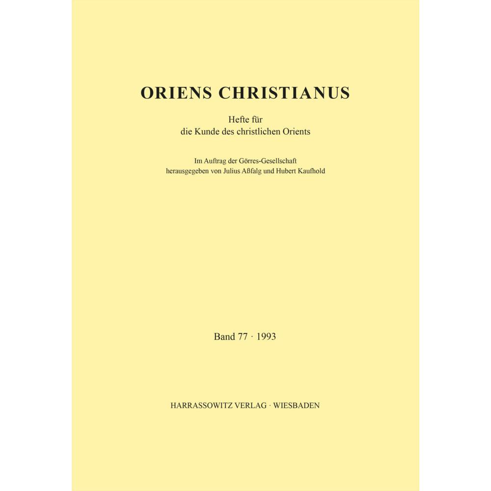Oriens Christianus 77 (1993), Sachbücher