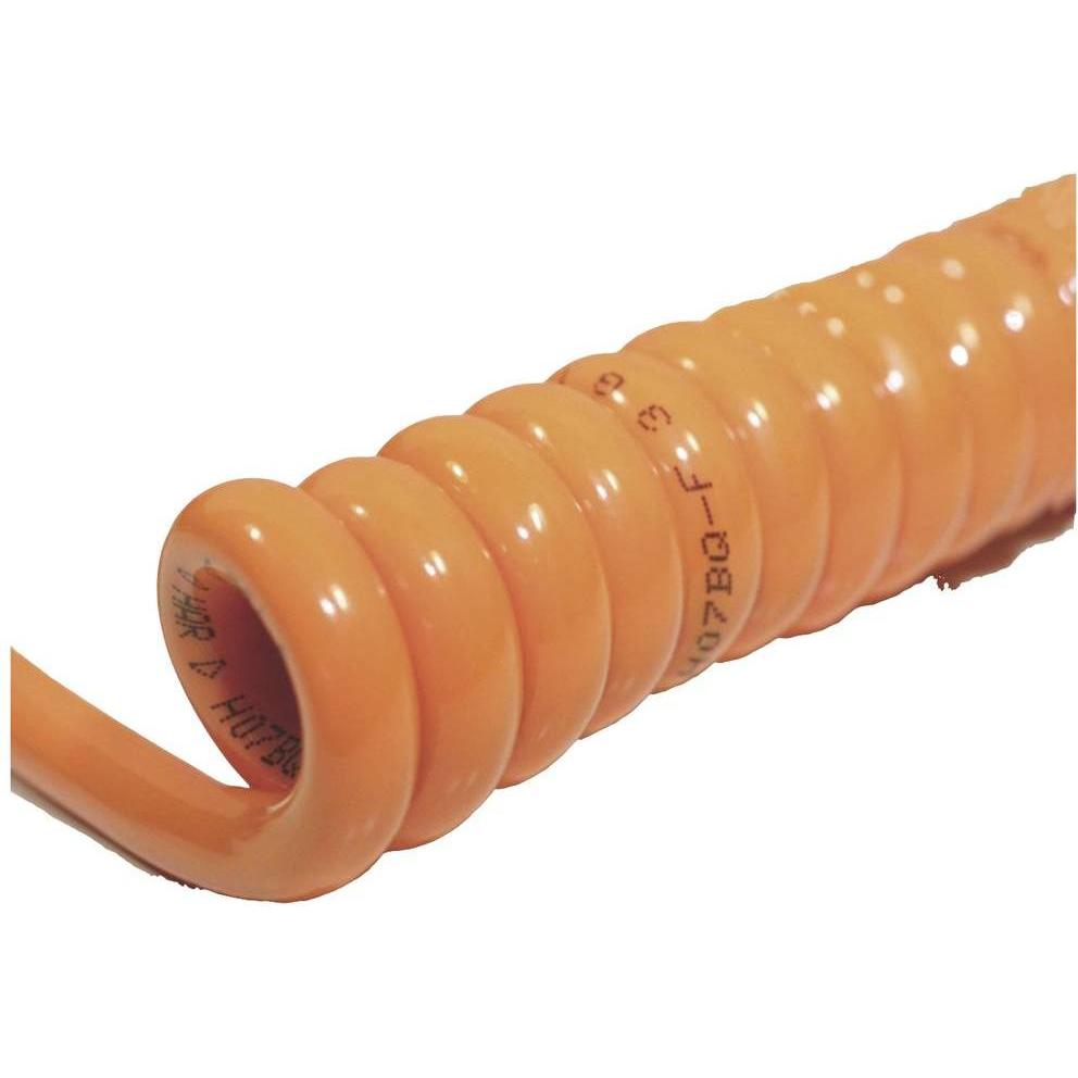 BKL Electronic, Kabelleitung, 1506152 Spiralkabel H07BQ-F 800mm / 3200mm 5G 4.0mm² Orange 1St. (3.20 m)