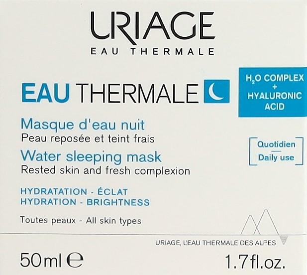 Valeurs nutritives et ingrédients Uriage Eau Thermale Masque de Sommeil à l'Eau (50 ml)