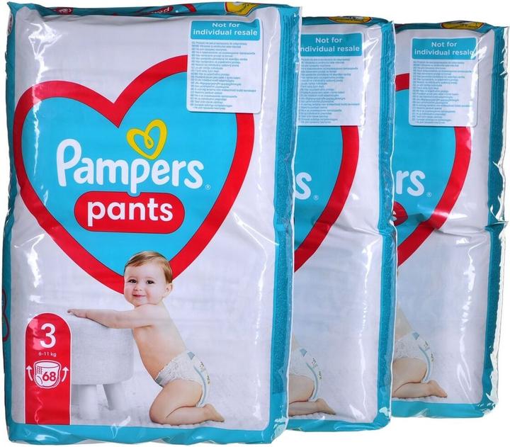 Actual product image Pampers Diapers-Pants (Size 3, Monthly box, 204 Piece)