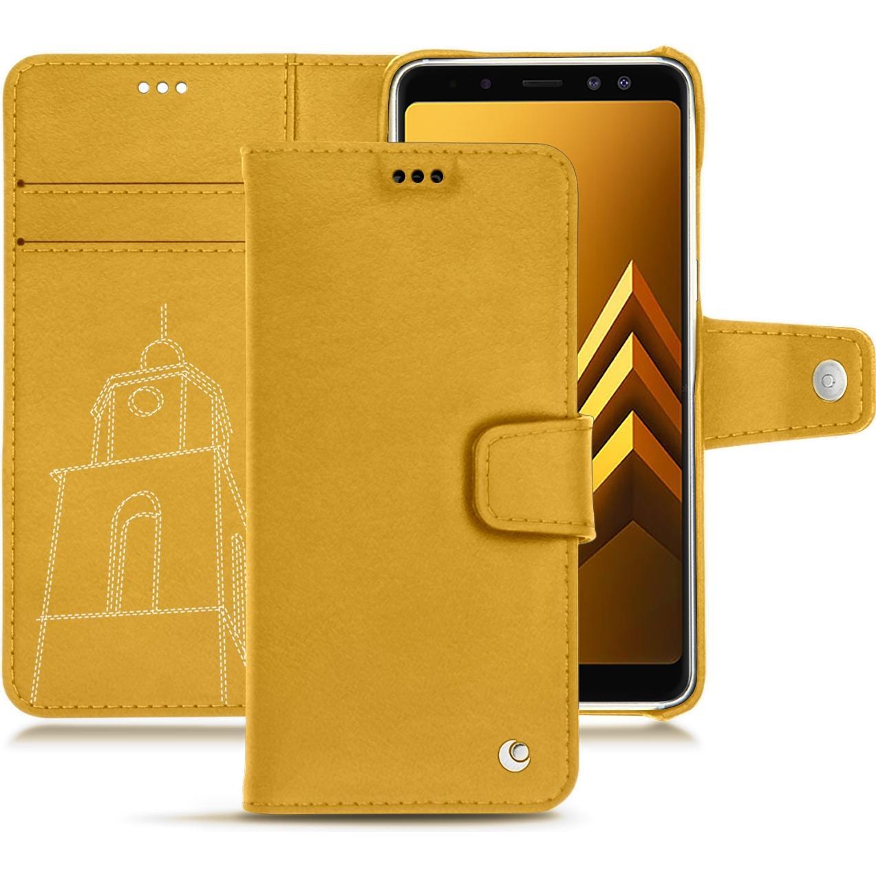 Thumbnail - Noreve Lederschutzhülle Wallet (Samsung Galaxy A8+), Smartphone Hülle, Gelb