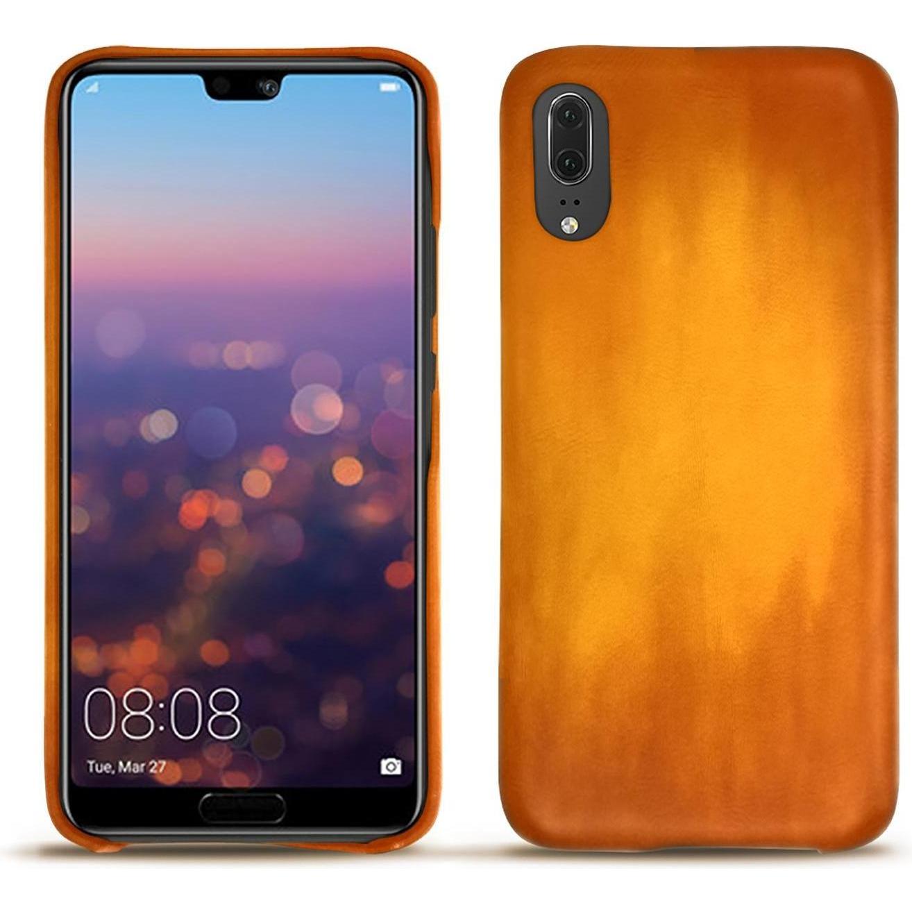 Thumbnail - Noreve Lederschutzhülle (Huawei P20), Smartphone Hülle, Orange