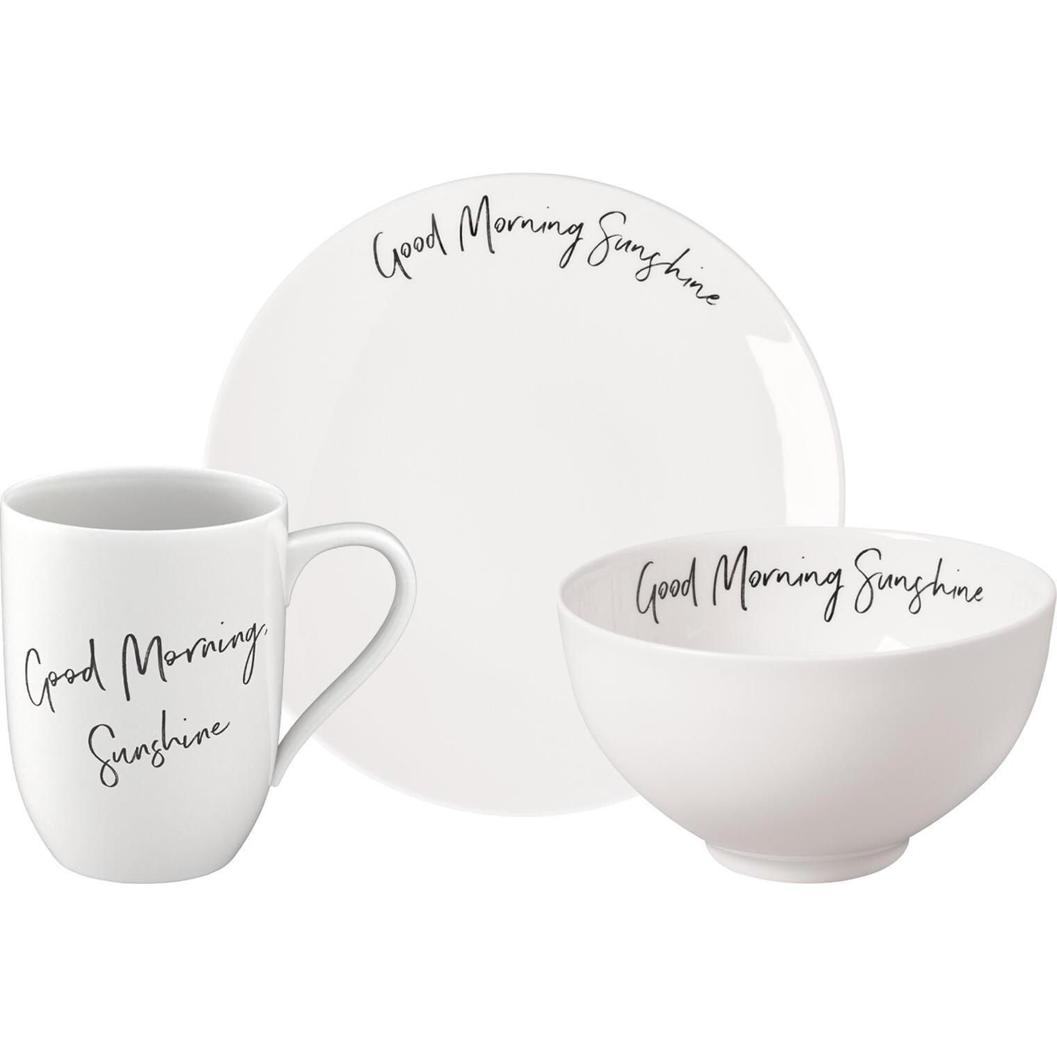 Villeroy & Boch, Geschirrset, Statement Frühstücks-Set Sunshine (3 Stück)