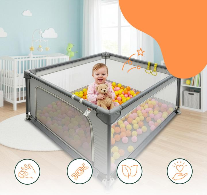 Actual product image Relaxdays Baby playard (120 cm, 120 cm)