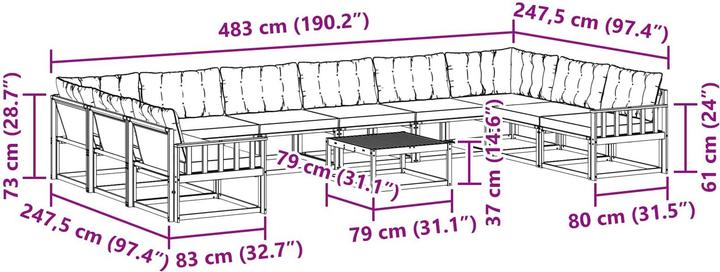 Produktbild vidaXL Outdoor-Sofagarnitur