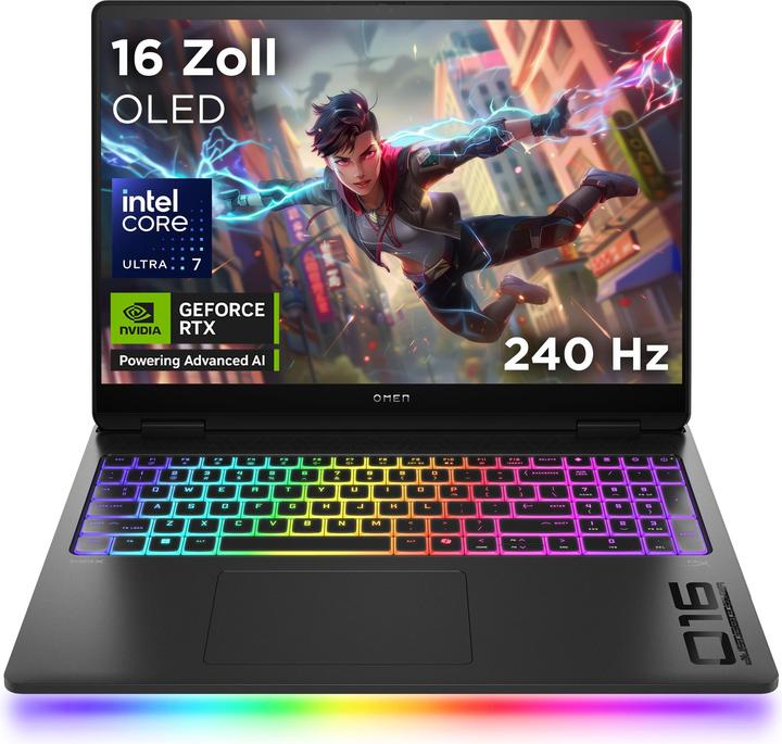 Produktbild HP Omen 16-ah0073ng (15.98", Intel Core Ultra 7 255HX, 32 GB, 2000 GB, DE)