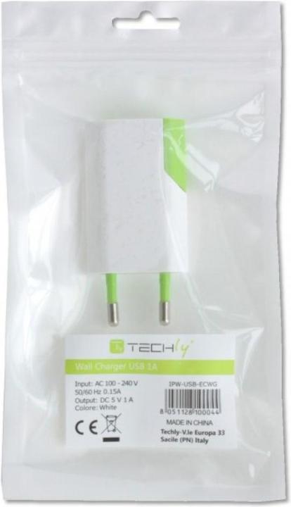 Image du produit Techly Chargeur USB fin 5V/1A (USB 2.0)