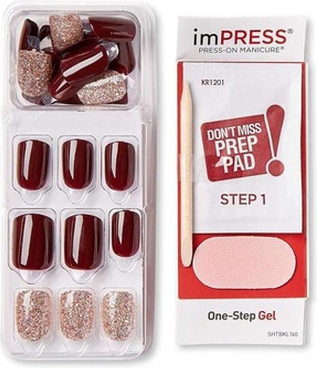 Immagine prodotto KISS Chiodi autoadesivi imPRESS No Other 30 pz (L) (Unghie artificiali, delicata tonalità rosa)