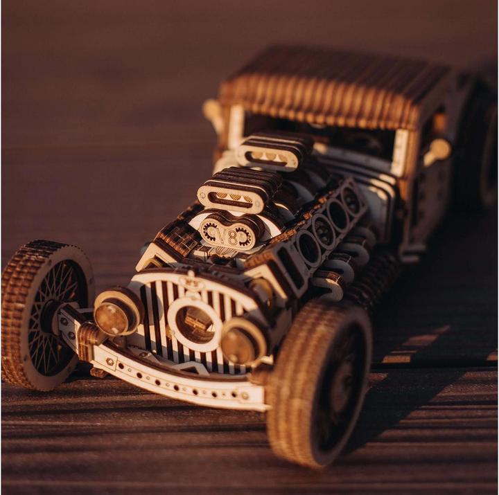 Actual product image Wood Trick Hot Rod - 3D wooden kit