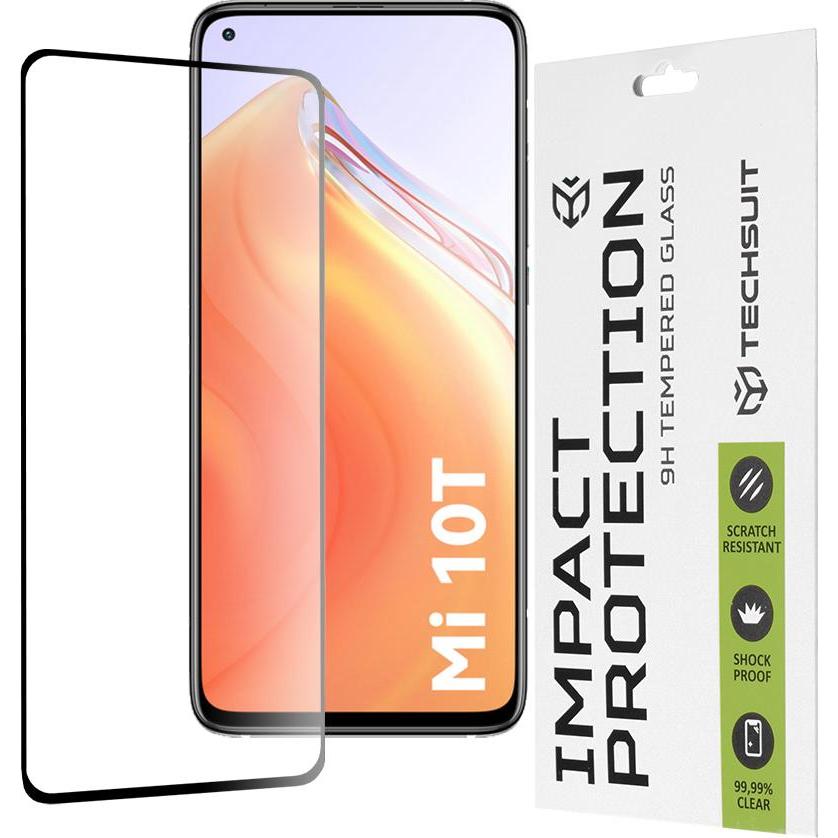 Techsuit - 111D Full Cover / Full Glue Glass - Xiaomi Mi 10T 5G / Mi 10T Pro 5G - Black (Xiaomi Mi 10T 5G, Xiaomi Mi 10T Pro 5G), Pellicola protettiva