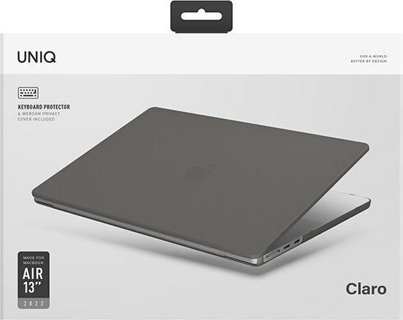 Produktbild Uniq etui Claro MacBook Air 13 2022 szarysmoke grey (13", Apple)
