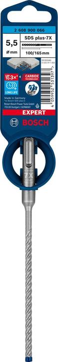 Produktbild Bosch Professional Zubehör EXPERT SDS plus-7X Hammerbohrer, 5,5 x 100 x 165 mm (5.5 mm)