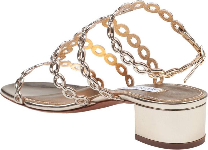 Immagine prodotto Aquazzura Aquazzurra infinity chain ​​35 sandal in mirrored leather, gold color (38)