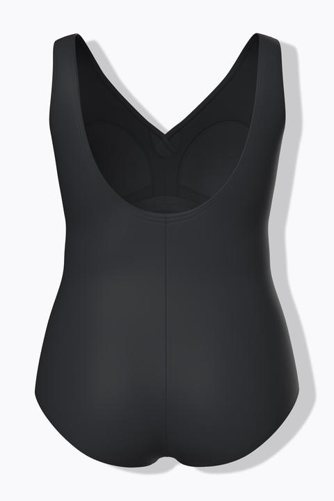 Actual product image Ulla Popken Gradient Wrap Look One Piece Swimsuit (60)