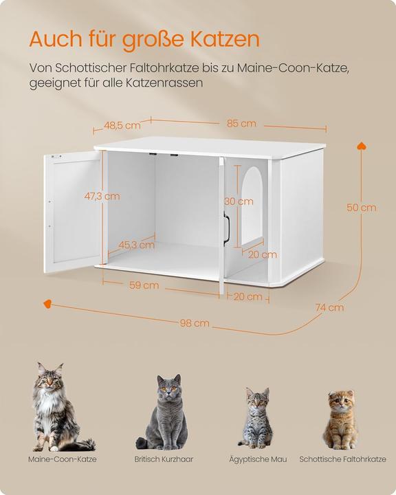 Immagine prodotto Feandrea Katzenhaus als Sideboard mit Doppeltür (Gatto)